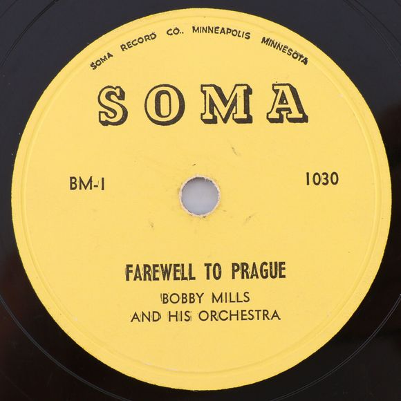 Bobby Mills - Farewell To Prague / Golden Age Waltz 10" 78 rpm Record 1030 Czech - Picture 1 of 16